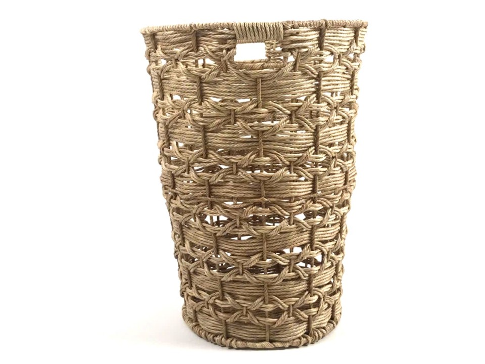 Tapered PE Resin Laundry Hamper Pro with Cut-out Handles
